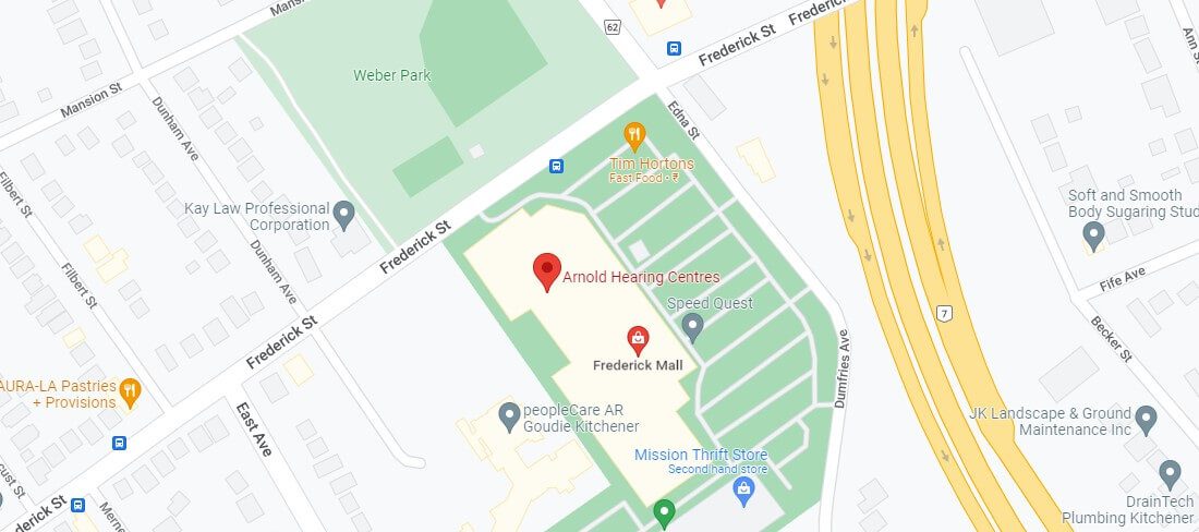 Share Your Experience Arnold Hearing Centres   Kitchener Frederick St Map 